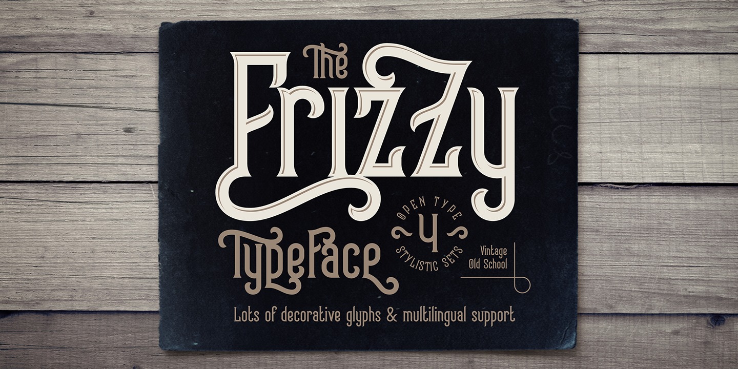 Beispiel einer Frizzy-Schriftart